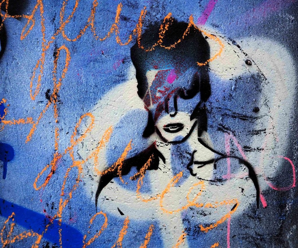 David Bowie- ein Stencil eines unbekannten Künstlers