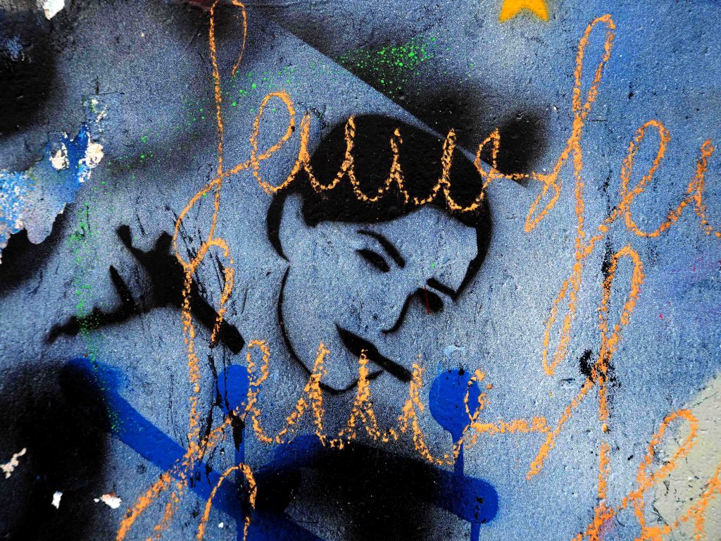 unbekannte Raucherin-ein Stencil