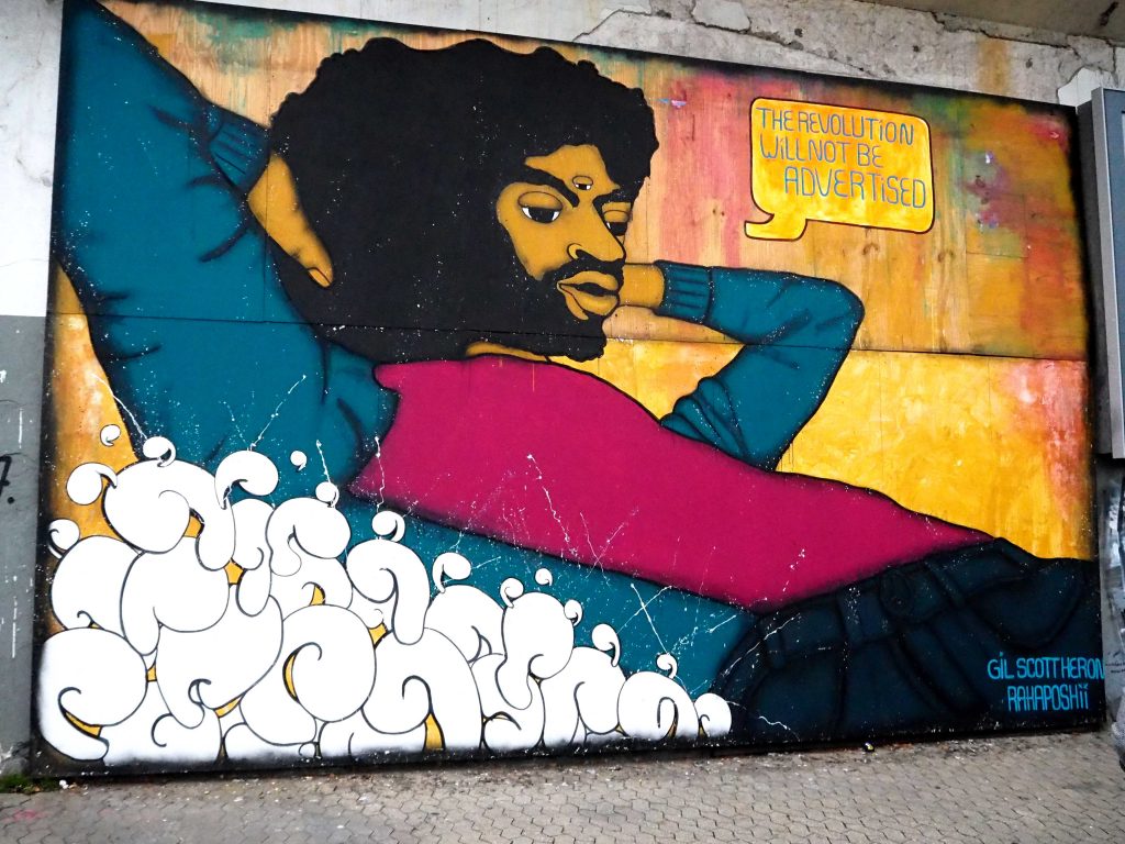 Mural zeigt einen bekannten Musiker