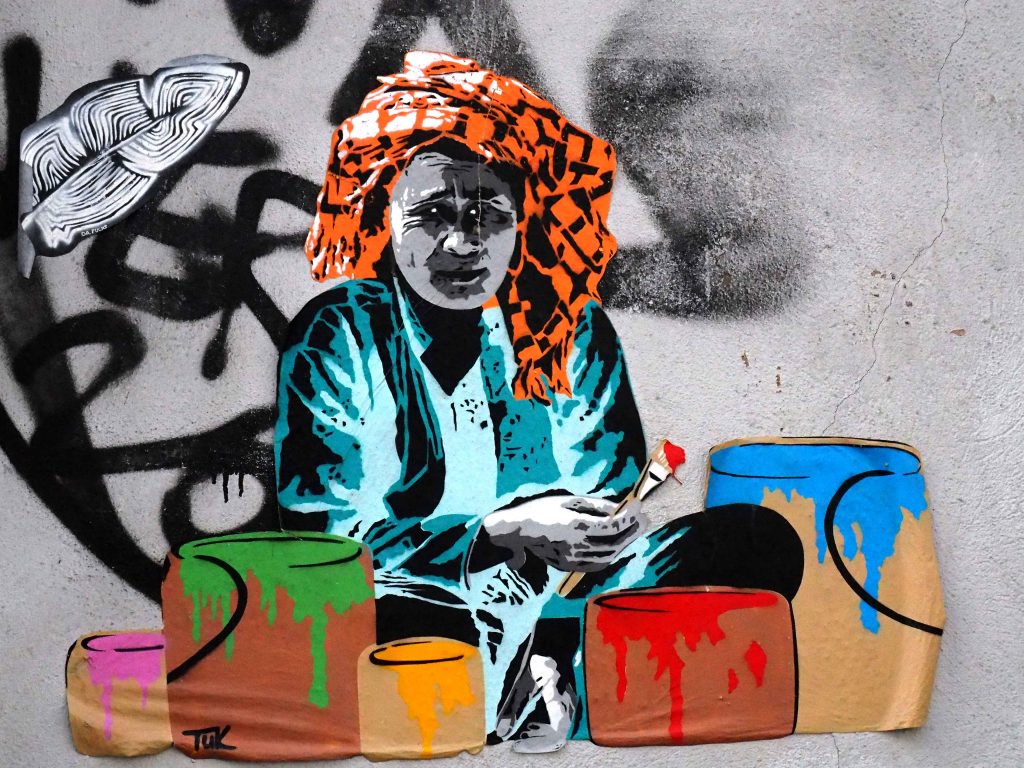 buntes Paste-up von Tuk