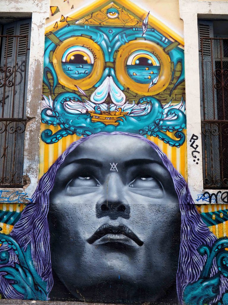 Mural mit Frauenkopf