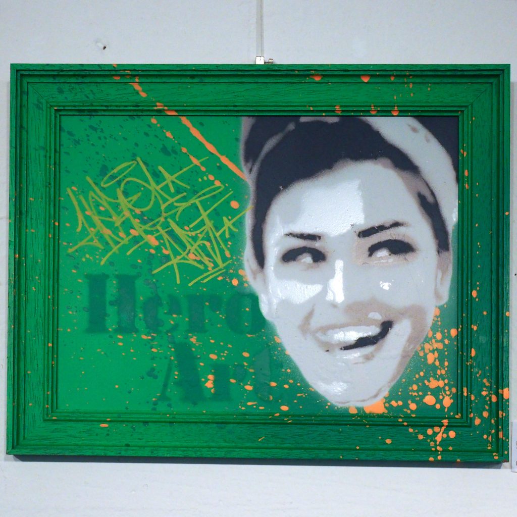 Portrait auf Grün