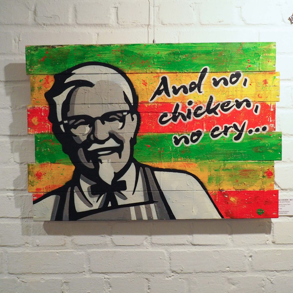 "And no, chicken, no cry"